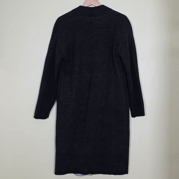 Babaton Lance Cardigan Womens L Gray LS Wool Blend Open Front Pockets Lagenlook - Picture 2 of 16